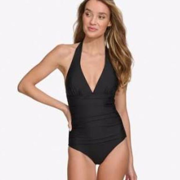 DKNY Halter Mio One Piece swimsuit black - L - Picture 1 of 11